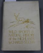 St John, Charles - Wild Sports and Natural History of the Highlands, large paper edition, vellum