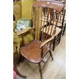 A rustic farmhouse chair