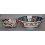An Imari Dutch market bowl and one other bowl