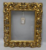 A 19th century Florentine carved giltwood frame, 42 x 36cm