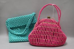 Two 1960's large beaded bags