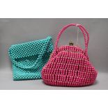 Two 1960's large beaded bags