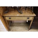 A George III mahogany side table, W.82cm