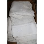 A large bobbin lace and netting bed cover