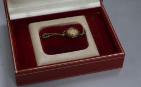 A Rolex wrist watch box with fabric lid, including outer box.
