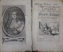 Book of Common Prayer, 8vo, original calf, portrait of George I, John Baskett, London 1716