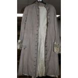 A gentleman's 19th century summer frock coat with gold braiding