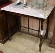 A marble top table, H.84cm