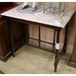 A marble top table, H.84cm