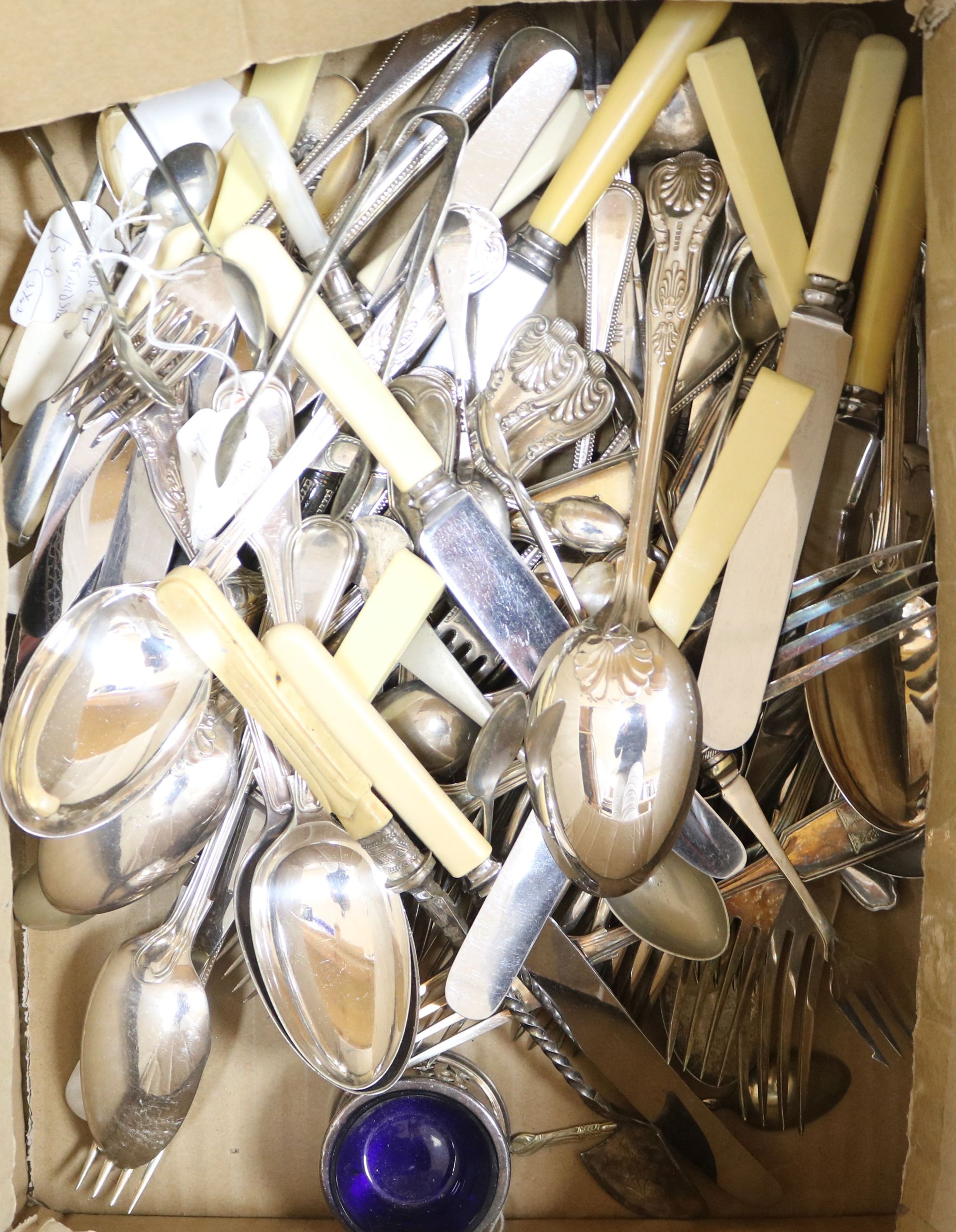 A quantity of silver plated cutlery