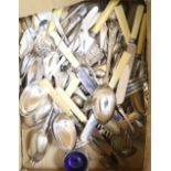 A quantity of silver plated cutlery