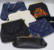 A collection of 1950's and 60's evening bags