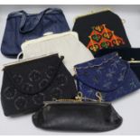 A collection of 1950's and 60's evening bags