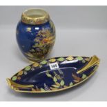 A Carltonware vase and a dish