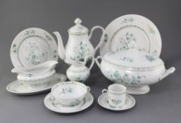 A Bernardaud Limoges Pekin pattern one hundred and fourteen piece dinner and coffee service,