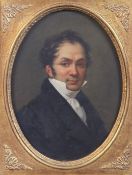 Édouard Pingret (1788-1875)oil on canvasSelf portraitinscribed verso8.5 x 6.5in., framed to the