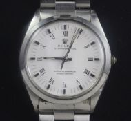 A gentleman's early 1980's stainless steel Rolex Oyster Perpetual superlative chronometer wrist