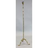 A French Maison Bagues style simulated bamboo brass lamp standard, H.4ft 10in.
