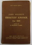 A Wisden Cricketers' Almanack for 1929, original hardback binding