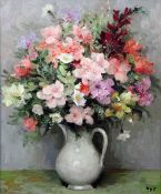 § Marcel Dyf (1899-1995)oil on canvas'Les Godetias'signed, Frost & Reed label verso21.5 x 17.5in.