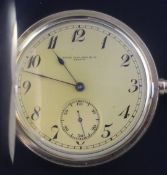 An early 20th century 14ct gold Patek Philippe & Co hunter keyless dress pocket watch, with Arabic