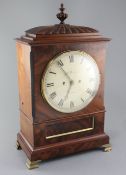 James Markwick, London. A Regency mahogany bracket clock, with plain architectural case and