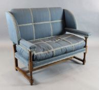 A Lenygon & Morant Cowdray settee, with upholstered back, arms and seat, Provenance: Cowdray Park,