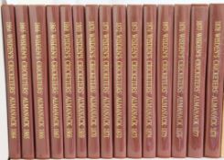 Wisden Cricketers' Almanacks: 1864-1878, hardback reprints, together with facsimile paper copies for