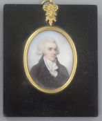 William Hull (1820-1880)oil on ivoryMiniature of a gentlemansigned2.25 x 1.75in.