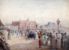 Frederick Edward John Goff (1855-1931)watercolour'Brighton from the sea'signed4.5 x 6in.