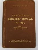 A Wisden Cricketers' Almanack for 1925, original hardback binding