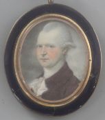 18th century English Schooloil on ivoryMiniature of a gentleman1.75 x 1.25in.
