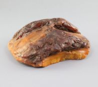 A large piece of raw amber, gross weight 1084 grams, gross weight 1084 grams, approx. 7in by 7in