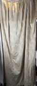 A pair of cream tapestry style fabric curtains, with pelmet, W.15ft 4in. Drop 1ft 10in.