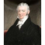 Thomas Hargreaves (1774-1847)oil on ivoryMiniature portrait of Rev. Thomas Oldhaminscribed verso and