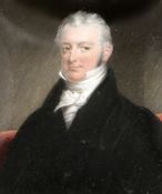 Thomas Hargreaves (1774-1847)oil on ivoryMiniature portrait of Rev. Thomas Oldhaminscribed verso and