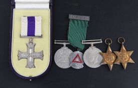 A WW2 Military Cross group of four medals to Major C. L. Rawlins K.O.Y.L.I comprising MC, named