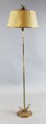 A French Maison Bagues style gilt brass standard lamp, with original shade, H.5ft 9in.