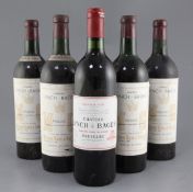 Thirteen bottles of Chateau Lynch-Bages, 1961 (12) shipped & bottled by Matthew Gloag & Son and 1982