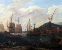 After Claude Joseph Vernet (1712-1789)oil on canvasShipping in harbour22.5 x 28in.