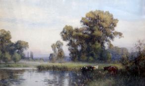 Sir Ernest Albert Waterlow (1850-1919)watercolour'The Mists of Early Autumn'signed29.5 x 45.5in.