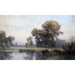 Sir Ernest Albert Waterlow (1850-1919)watercolour'The Mists of Early Autumn'signed29.5 x 45.5in.