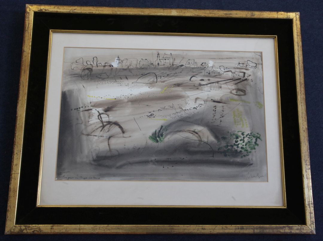 § John Piper (1903-1992)gouache and inkBrignonan - Plage du Pharesigned and titled14 x 20.25in. - Image 2 of 2