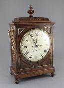 Keeling, Kings Cross. An early Victorian mahogany bracket clock with painted dial signed Keeling,