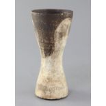 Hans Coper (1920-1981). A waisted vase stoneware vase, the surface with alternating cream and dark
