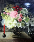 § Mary Fedden (1915-2012)oil on canvasWinter still life with a lit candlesigned and dated 195023.5 x