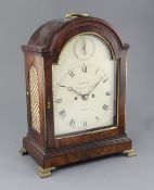 Lawson, Bishopsgate Within, London. A George III mahogany bracket clock, with arched case, later