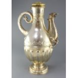 A large Elkington electrotype copy of a German 16th century flagon, of baluster form, with
