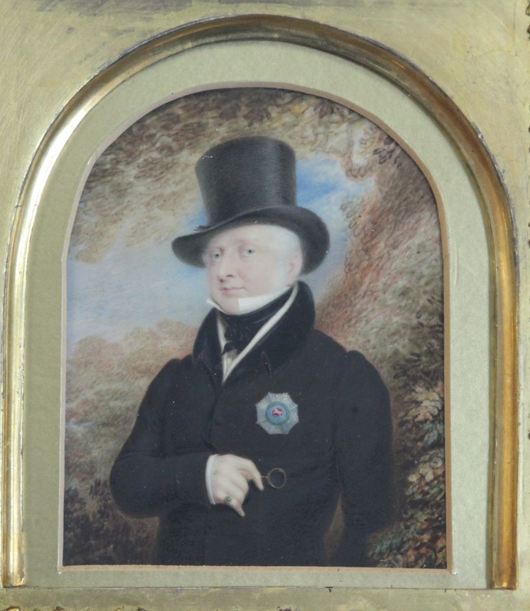 Johann Georg Paul Fischer (1786-1875)oil on ivoryPortrait miniature of Sir Jonathon Wabher Waller,