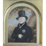 Johann Georg Paul Fischer (1786-1875)oil on ivoryPortrait miniature of Sir Jonathon Wabher Waller,